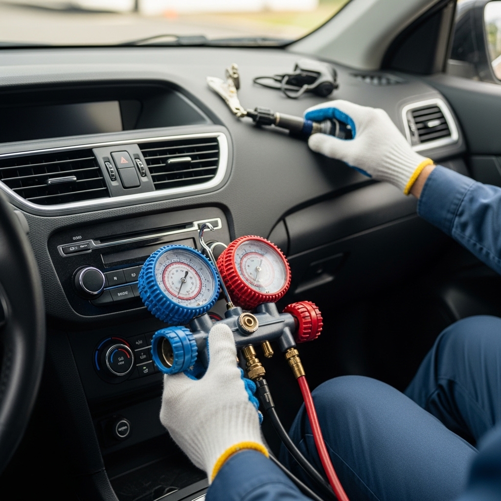 ac mobil cuma keluar angin